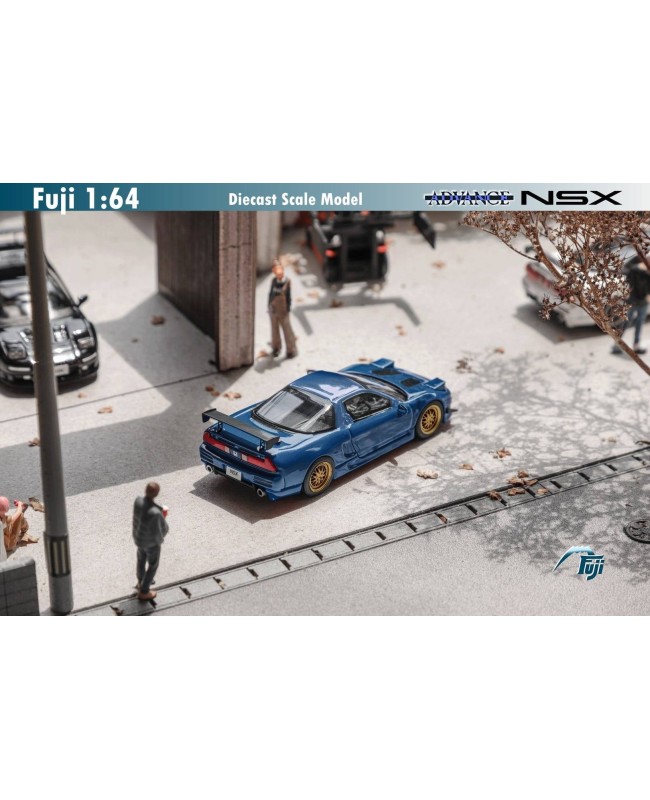 (預訂 Pre-order) Fuji 1/64 NSX 1st generation Mk1 NA1 bright version, Japanese Advance modified version with BBS wheels (Diecast car model) 限量599台 Blue (blue top copper wheel)