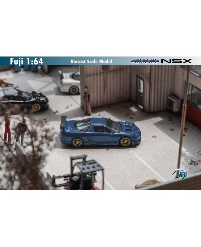 (預訂 Pre-order) Fuji 1/64 NSX 1st generation Mk1 NA1 bright version, Japanese Advance modified version with BBS wheels (Diecast car model) 限量599台 Blue (blue top copper wheel)