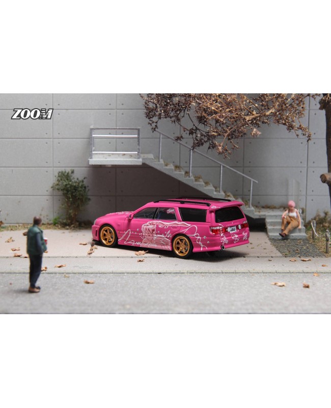 (預訂 Pre-order) Zoom 1/64 Stagea 1st generation WC34 260RS station wagon jar (Diecast car model) Pink