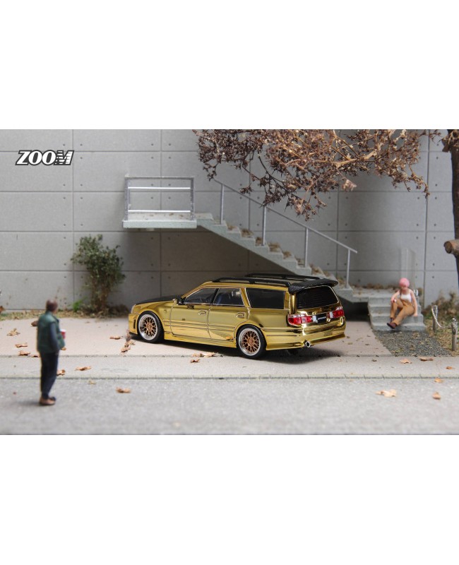 (預訂 Pre-order) Zoom 1/64 Stagea 1st generation WC34 260RS station wagon jar (Diecast car model) Chrome Gold