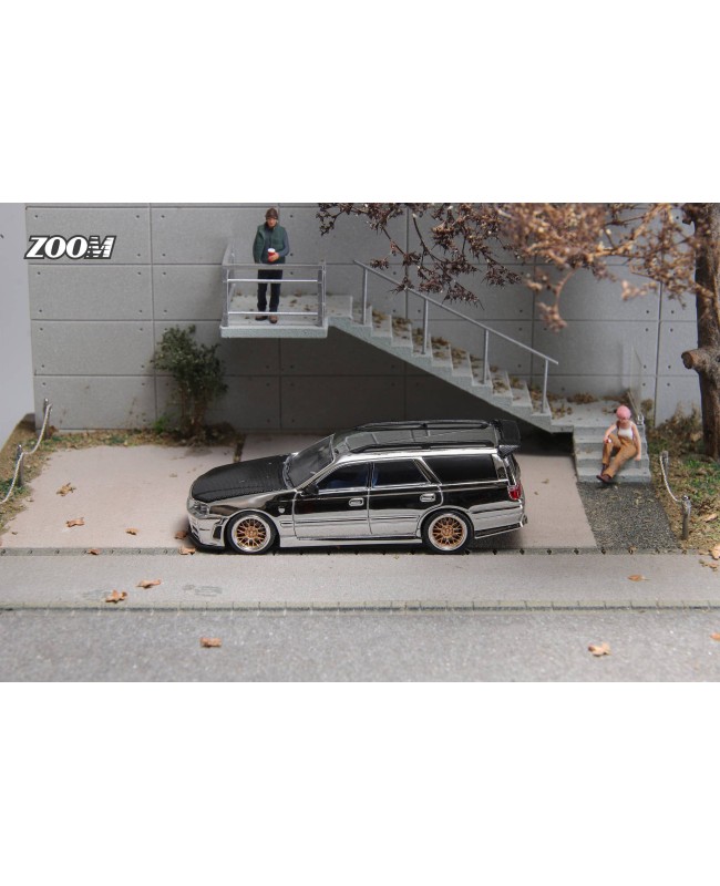 (預訂 Pre-order) Zoom 1/64 Stagea 1st generation WC34 260RS station wagon jar (Diecast car model) Chrome Silver
