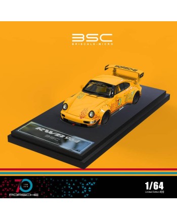 (預訂 Pre-order) BSC 1/64 RWB964 Yellow 70th Anniversary Edition 普通版 (Diecast car model) 限量499台