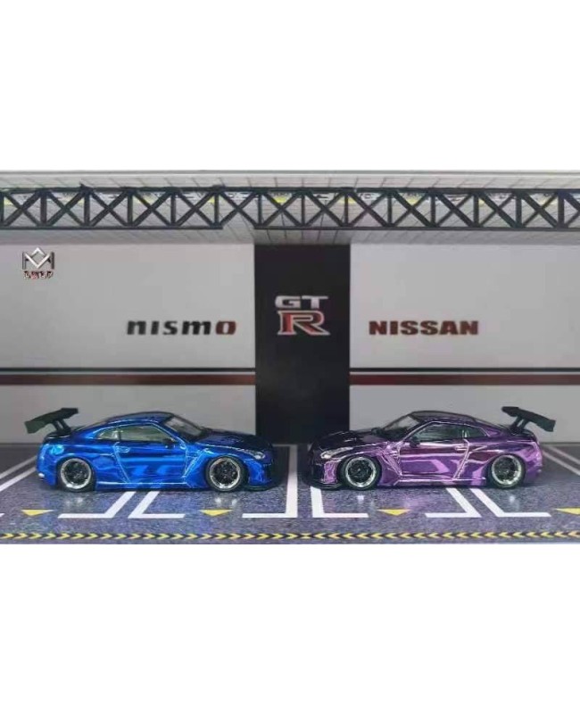 (預訂 Pre-order) LMLF 1/64 Nissan GTR35 Rocket Bunny (Diecast car model) 限量500台 Chrome Blue