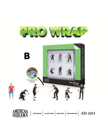 (預訂 Pre-order) American Diorama 1/64 AD-2413 Figure Set: Pro-Wrap (Include a piece of transparent film to replicate car wrapping scene)