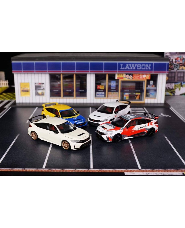 (預訂 Pre-order) MOTORHELIX 1/64 Honda Civic Type R (FL5) (Diecast car model) Pearl White TCR livery (限量299台)