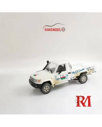 (預訂 Pre-order) Rhino Model RM 1:64  LC79 armed pickup (Diecast car model) RM64-AP-01 白色舊化機蓋後備箱可開關