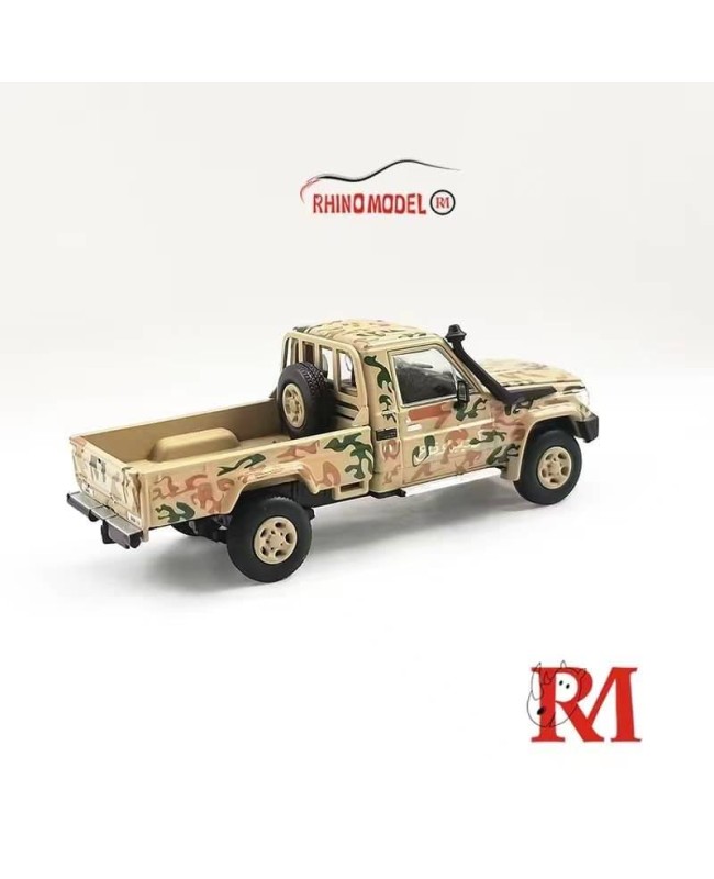 (預訂 Pre-order) Rhino Model RM 1:64  LC79 armed pickup (Diecast car model) RM64-AP-05  沙色 迷彩機蓋後備箱可開關