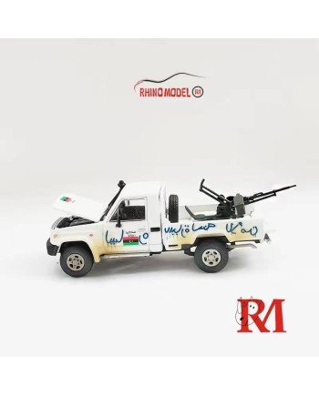 (預訂 Pre-order) Rhino Model RM 1:64  LC79 armed pickup (Diecast car model) RM64-AP-02  白色 舊化 人偶+機槍(可上下活動)