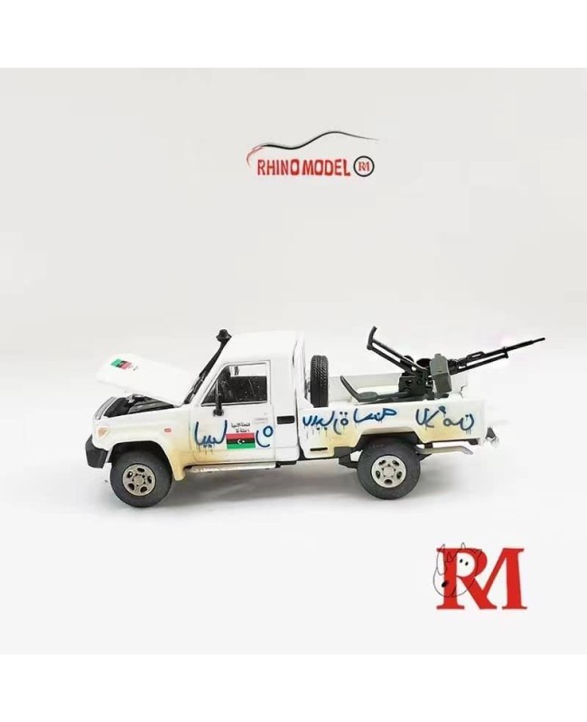 (預訂 Pre-order) Rhino Model RM 1:64  LC79 armed pickup (Diecast car model) RM64-AP-02  白色 舊化 人偶+機槍(可上下活動)