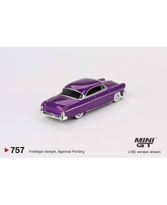 (預訂 Pre-order) MINI GT 1/64 MGT00757-L Lincoln Capri Hot Rod 1954 Purple Metallic (Diecast car model)