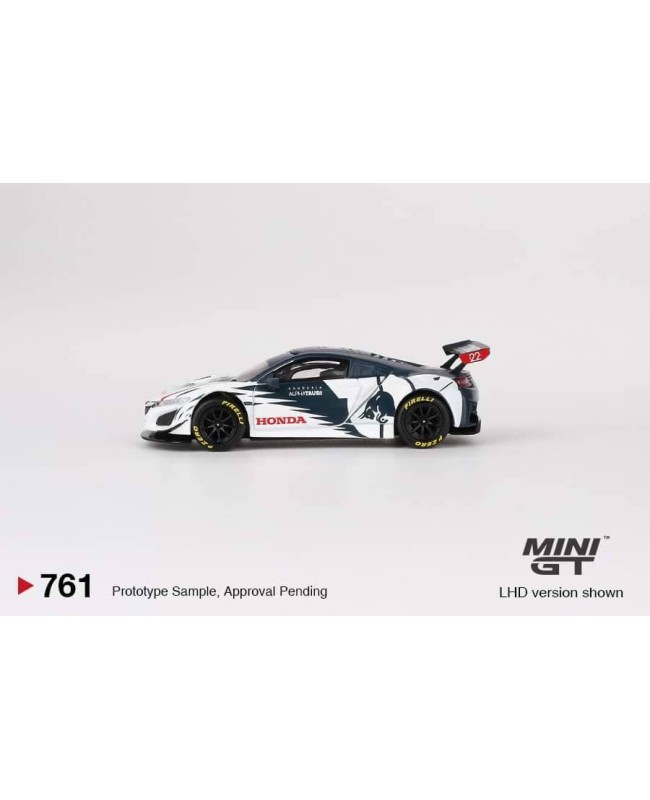 (預訂 Pre-order) MINI GT 1/64 MGT00761-L Honda NSX GT3 EVO AlphaTauri Yuki Tsunoda 2023 Red Bull Formula Nurburgring (Diecast car model)