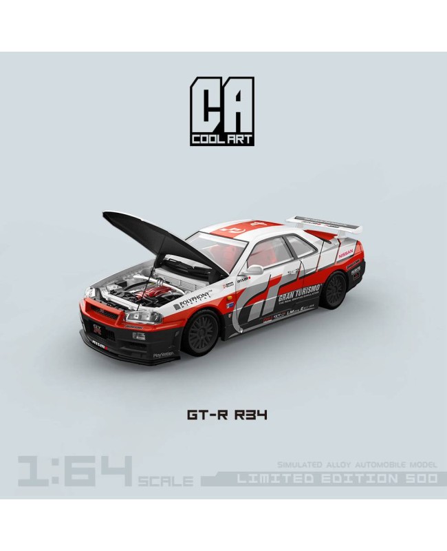 (預訂 Pre-order) COOL ART 1:64 GT-R R34 (Diecast car model) 限量999台 普通版