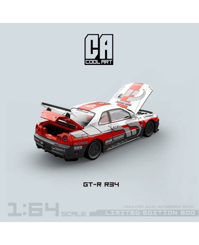 (預訂 Pre-order) COOL ART 1:64 GT-R R34 (Diecast car model) 限量999台 普通版