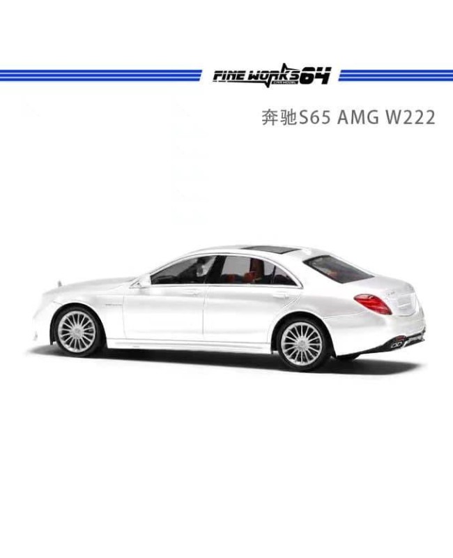 (預訂 Pre-order) Fine works 1/64 S65 AMG W222 (Diecast car model) 限量999台 White