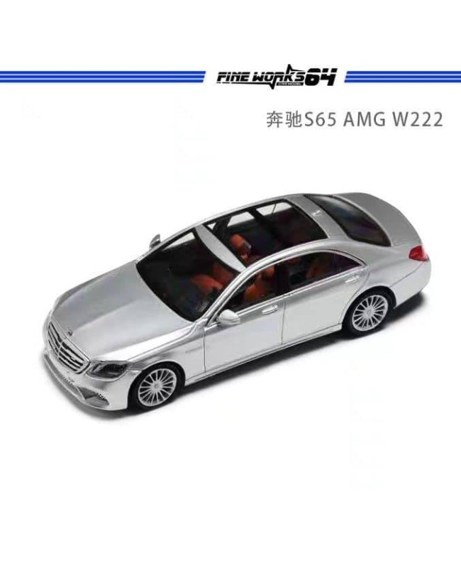 (預訂 Pre-order) Fine works 1/64 S65 AMG W222 (Diecast car model) 限量999台 Silver