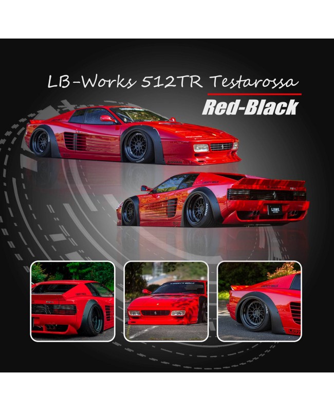 (預訂 Pre-order) Star Model 1:64 v512TR  Testarossa LB-Works (Diecast car model) 限量999台 Red-Black 紅色黑輪