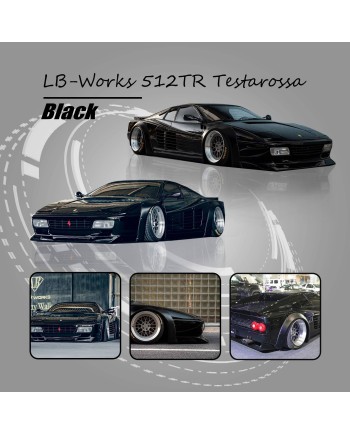 (預訂 Pre-order) Star Model 1:64 v512TR  Testarossa LB-Works (Diecast car model) 限量999台 Black 黑色