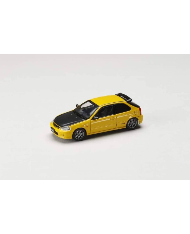(預訂 Pre-order) JDM64 1/64 Honda CIVIC TYPE R (EK9) JDM STYLE (Diecast car model) HJDM001-4  :  Yellow