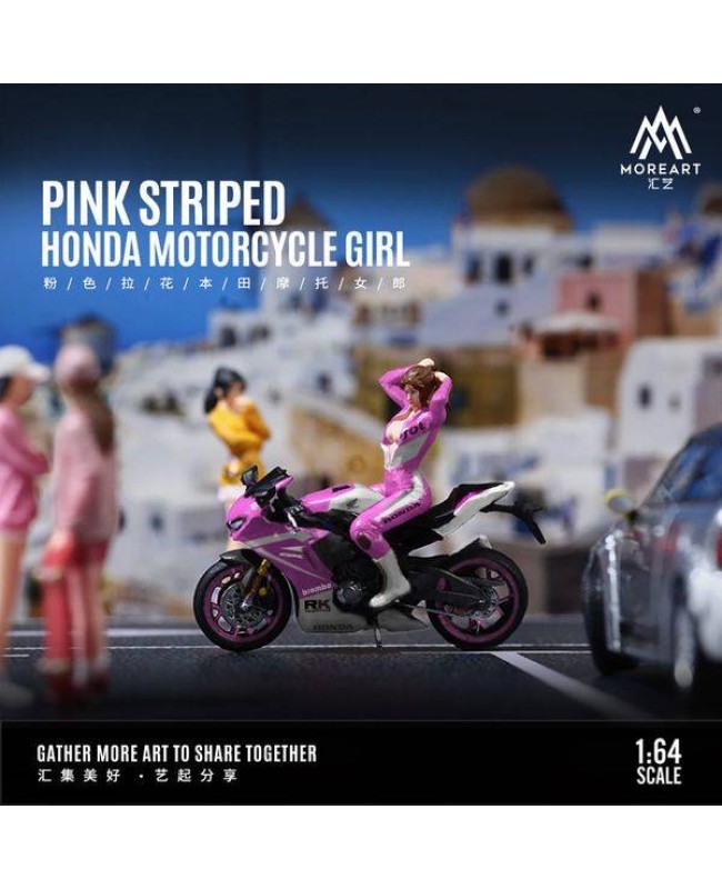 (預訂 Pre-order) MoreArt 1/64 HONDA MOTORCYCLE GIRL PINK MO222044