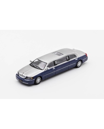 (預訂 Pre-order) GCD 1/64 Extended Lincoln LHD (Diecast car model) 限量500台 Silver and dark blue KS-055-219
