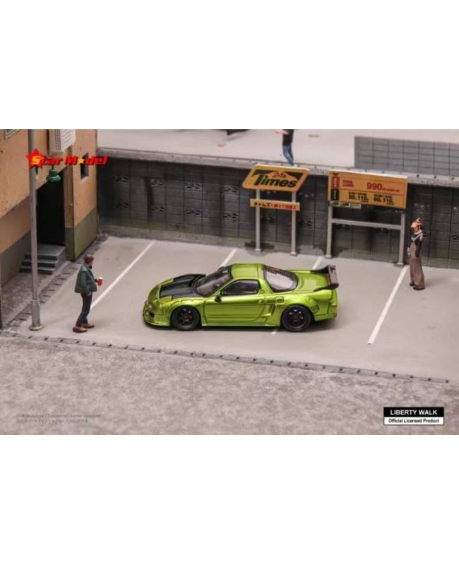 (預訂 Pre-order) Star Model 1:64 Japanese LBWK authorized product, LB-Works NSX wide-body modified version (Diecast car model) Carbon Hood -Transparent Green