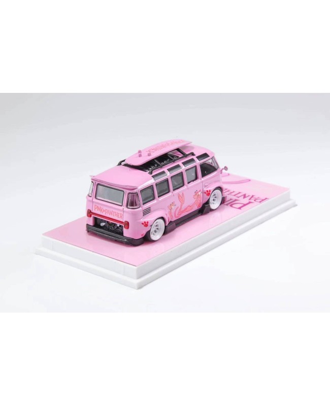 (預訂 Pre-order) Flame Model 1/64 VW T1 van Kombi wide body modified version (Diecast car model) 限量499台 Pink Pink Panther
