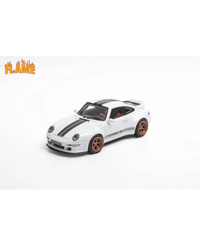 (預訂 Pre-order) Flame 1/64 Porsche 911 Gunther Werks 400R (Resin car model) 限量299台 White