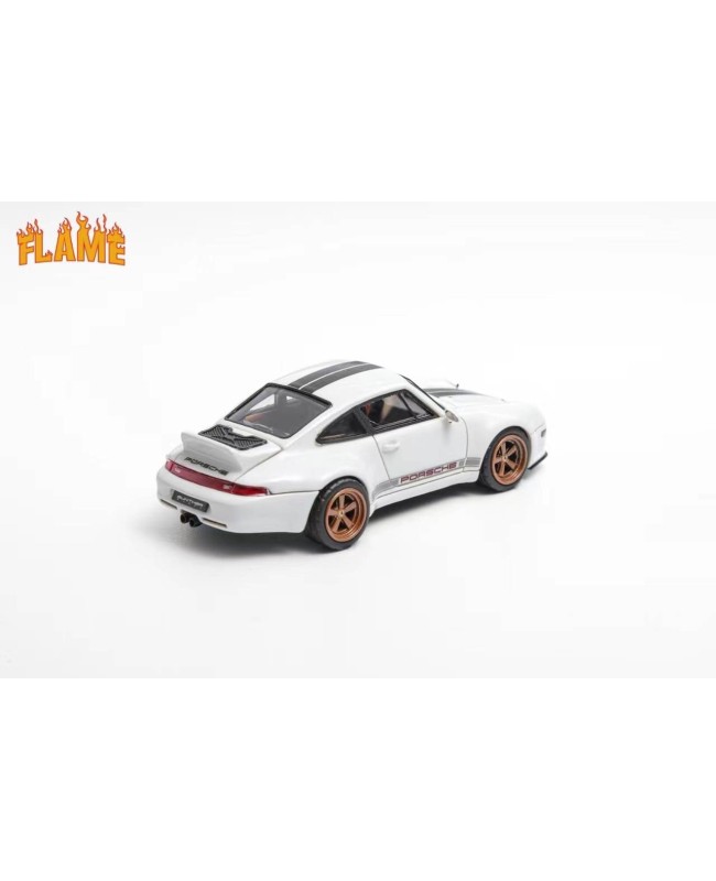 (預訂 Pre-order) Flame 1/64 Porsche 911 Gunther Werks 400R (Resin car model) 限量299台 White