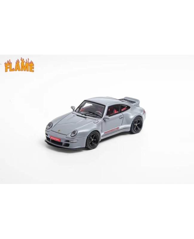 (預訂 Pre-order) Flame 1/64 Porsche 911 Gunther Werks 400R (Resin car model) 限量299台 Cement grey