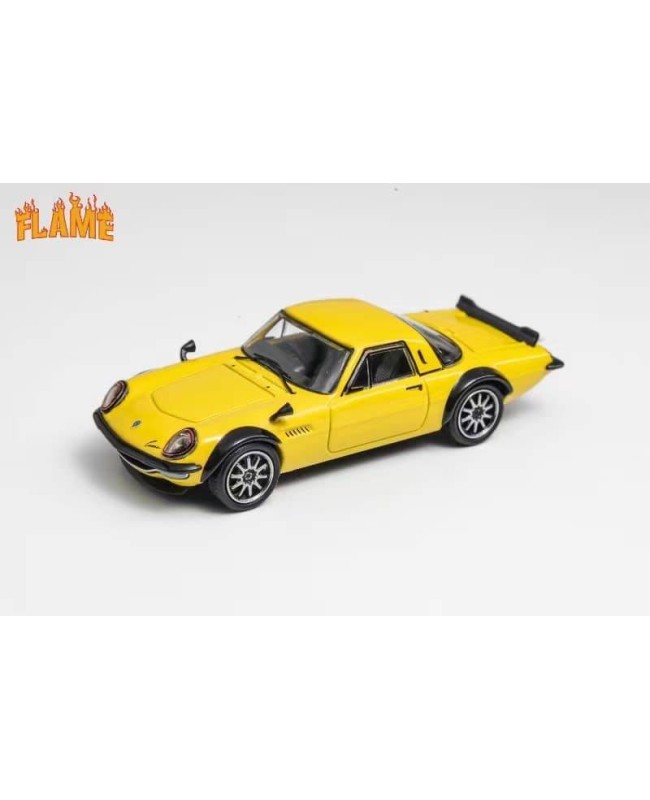 (預訂 Pre-order) Flame 1/64 MAZDA 1967 COMSO Sport (Diecast car model) 限量599台 Yellow (wide body modified version)
