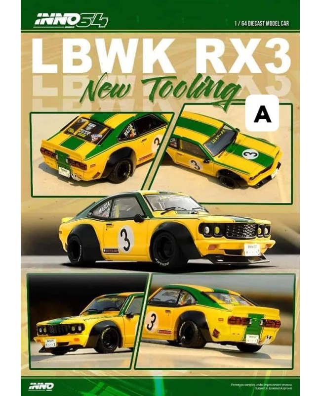 (預訂 Pre-order) Inno64 1/64 IN64-LBWKRX3-01 LBWK MAZDA RX3 SAVANNA (Diecast car model)