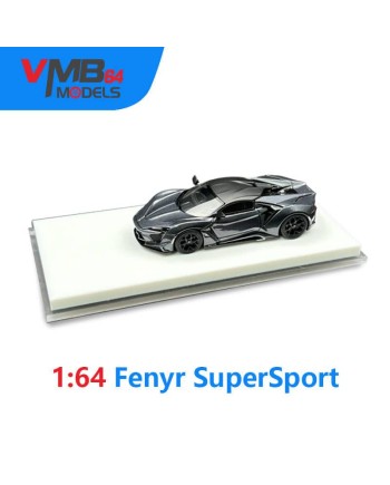 (預訂 Pre-order) VMB 1/64 Fenyr SuperSport Silver black+Matte black (Resin car model) 限量500台
