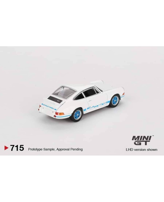 (預訂 Pre-order) MiniGT 1/64 MGT00715-R Porsche 911 Carrera RS 2.7 Grand Prix White with Blue Livery (Diecast car model)