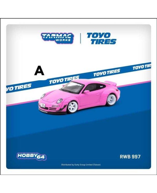 (預訂 Pre-order) Tarmac 1/64 T64-057-PN - RWB 997 Pink (Diecast car model)