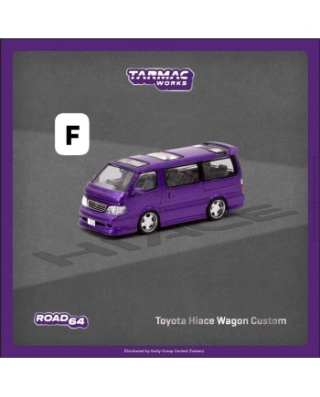 (預訂 Pre-order) Tarmac 1/64 T64R-078-PU - Toyota Hiace Wagon Custom Purple (Diecast car model)