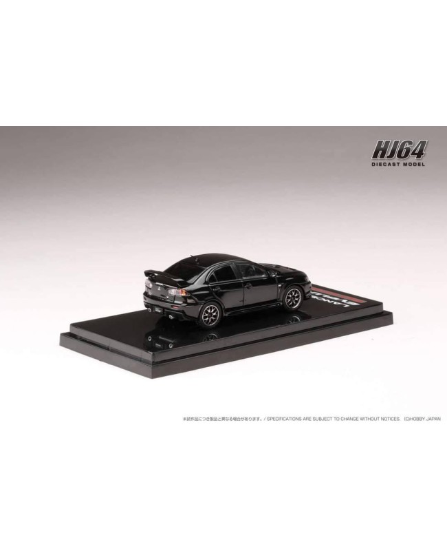 (預訂 Pre-order) Hobby JAPAN 1/64 MITSUBISHI LANCER EVOLUTION Ⅹ FINAL EDITION WITH ENGINE DISPLAY MODEL (Diecast car model) HJ642053ABK : PHANTOM BLACK PEARL