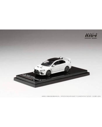 (預訂 Pre-order) Hobby JAPAN 1/64 MITSUBISHI LANCER EVOLUTION Ⅹ FINAL EDITION WITH ENGINE DISPLAY MODEL / BLACK ROOF (Diecast car model) HJ642053CWP : WHITE PEARL / BLACK ROOF