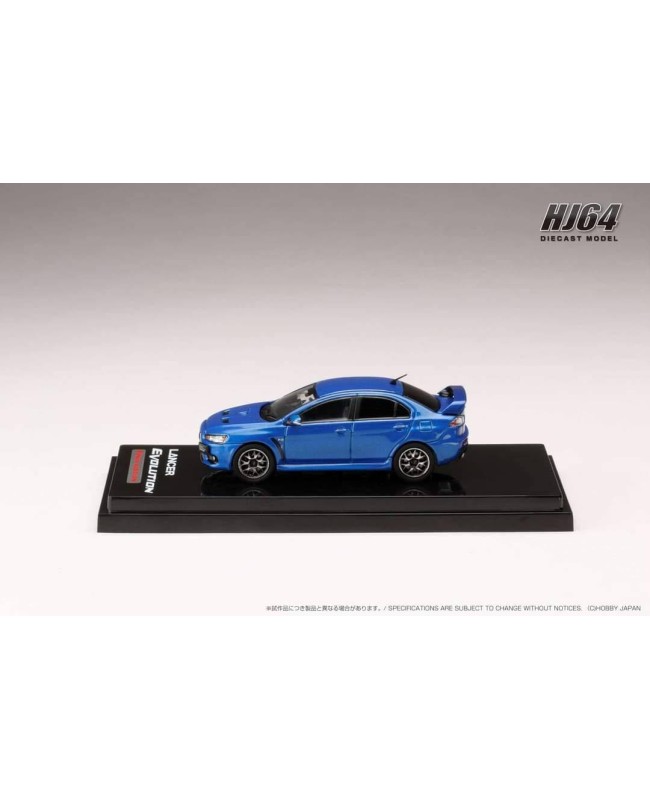 (預訂 Pre-order) Hobby JAPAN 1/64 MITSUBISHI LANCER EVOLUTION Ⅹ FINAL EDITION WITH ENGINE DISPLAY MODEL (Diecast car model) HJ642053ABL : LIGHTNING BLUE MICA