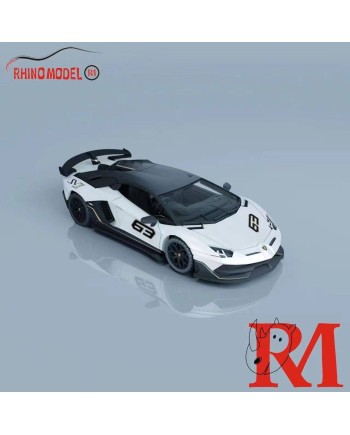 (預訂 Pre-order) Rhino Model RM 1:64 Aventador LP770-4 SVJ 63 Pearl White #63 (Diecast car model) 限量499台
