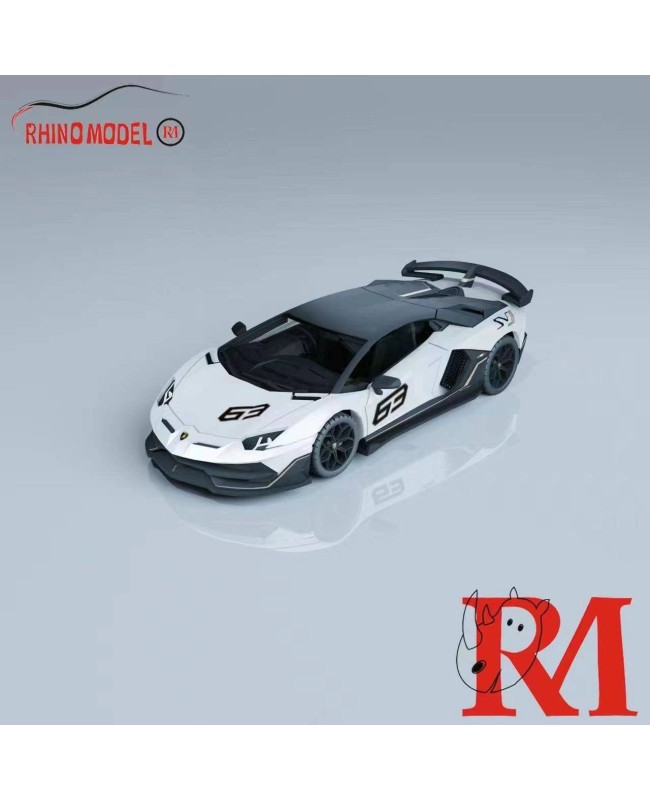 (預訂 Pre-order) Rhino Model RM 1:64 Aventador LP770-4 SVJ 63 Pearl White #63 (Diecast car model) 限量499台