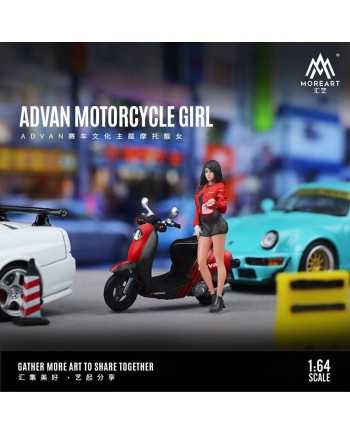 (預訂 Pre-order) MoreArt 1:64 Racing culture theme motorcycle pretty girl ADVAN MO222047