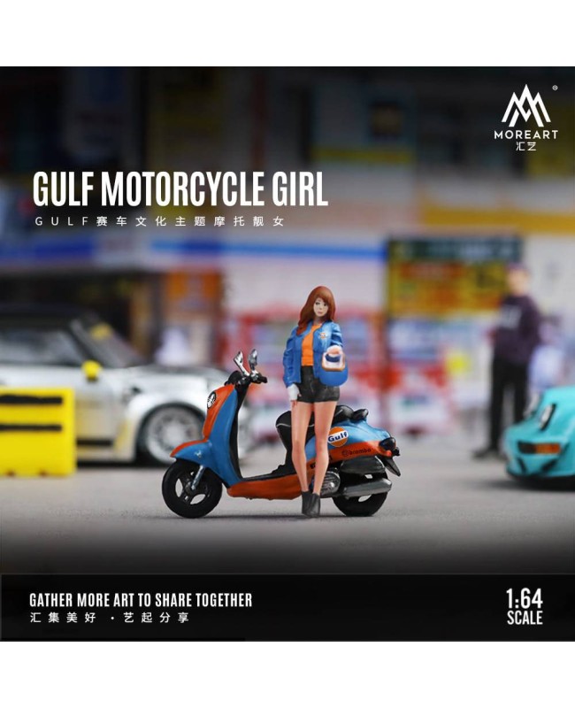 (預訂 Pre-order) MoreArt 1:64 Racing culture theme motorcycle pretty girl Gulf MO222048