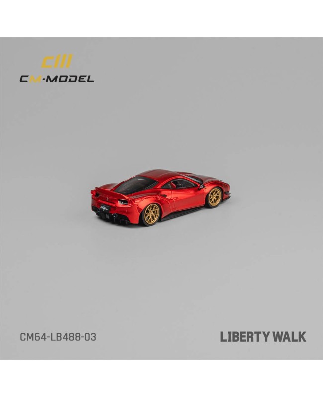 (預訂 Pre-order) CM Model 1/64 CM64-LB488-03 LBWK 488 Widebody Metallic red LB488 (Diecast car model)