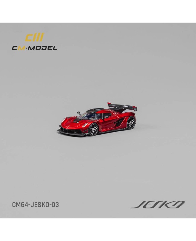 (預訂 Pre-order) CM Model 1/64 CM64-Jesko-03 Koenigsegg Jesko AttackMetallic Cherry Red (Diecast car model)