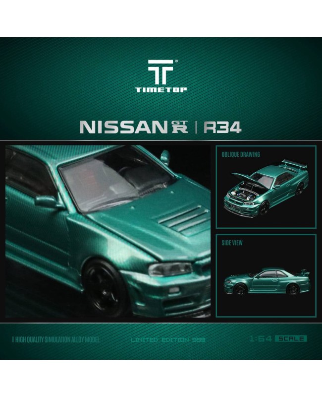 (預訂 Pre-order) TimeTop 1/64 Nissan GTR34 (Diecast car model) 限量999台 TT643428