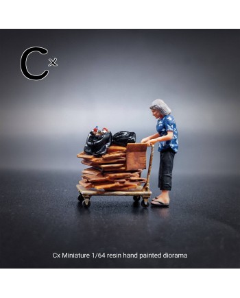 (預訂 Pre-order) Cx Miniature 1/64  Old woman collecting garbage CX2024050604