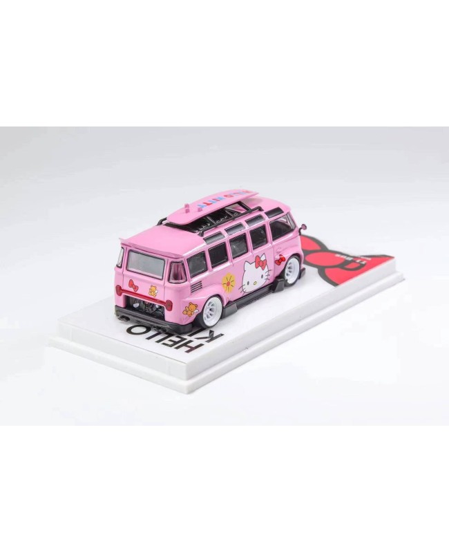 (預訂 Pre-order) Flame Model x LF Model 1:64 VW T1 Kombi (Diecast car model) 限量300台 Pink Kitty