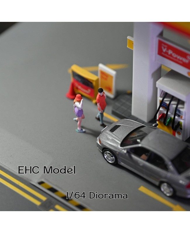 (預訂 Pre-order) EHC Model 1/64 Men and women at gas stations duo EHC2024050805
