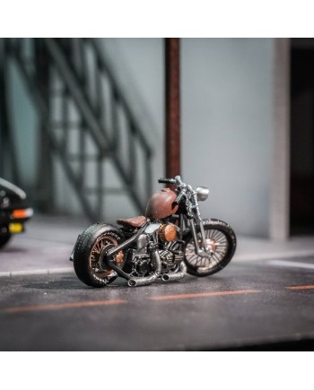 (預訂 Pre-order) PFM studio 1/64 Harley retro motorcycle resin model 限量49套 Bronze wheels