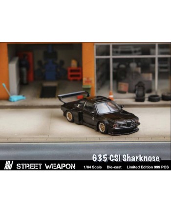 (預訂 Pre-order) SW 1/64 BMW E24 635 CSI Sharknose wide body modified version Black (Diecast car model) 限量999台